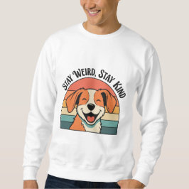 Retro Dog Kind Message Men’s Sweatshirt