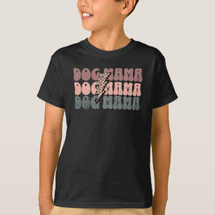 Retro Dog Mama-Leopard Mama-Dog Lover-Niedlich T-Shirt