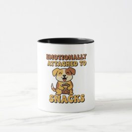 Retro Dog Snack Addiction Color Inside Mug Tasse