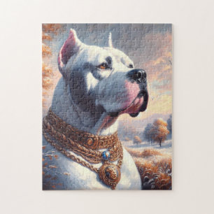 Retro Dogo Argentino Malerei Puzzle
