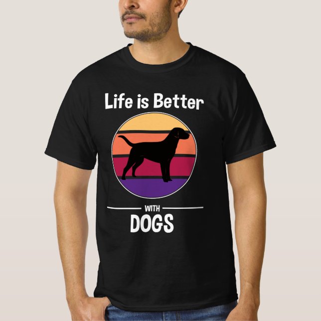 Retro Dogs lover Shirt (Vorderseite)