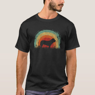 Retro Dogue De Bordeaux Vintage Rainbow Dog Men Wo T-Shirt