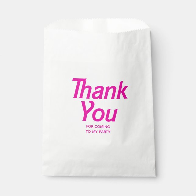 Retro Dolly, Lass uns ins Party gehen! Hot Pink Geschenktütchen (Vorderseite)