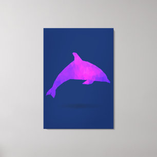 Retro Dolphin Leinwanddruck