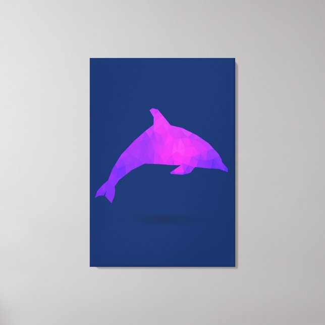 Retro Dolphin Leinwanddruck (Vorderseite)
