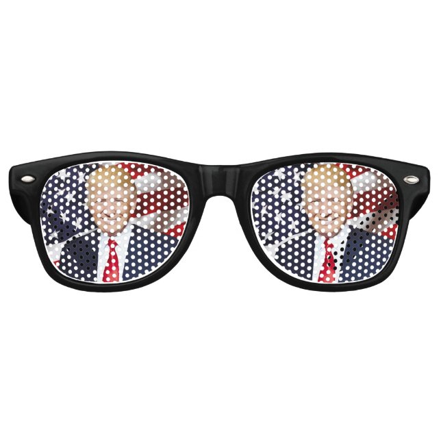 RETRO DONALD TRUMP PARTY FUN (SUN) GLASSEN! PARTYBRILLE (Vorderseite)