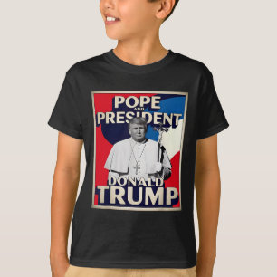 Retro Donald Trump Präsident und Papst Katholische T-Shirt
