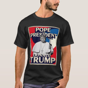 Retro Donald Trump Präsident und Papst Katholische T-Shirt