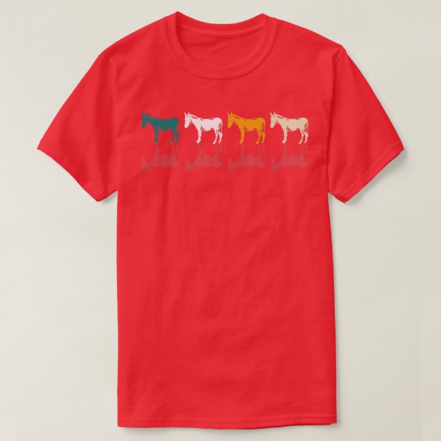 Retro Donkey Lover Bauer Farm Tier Donkey T-Shirt (Design vorne)