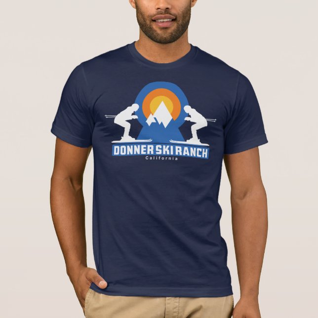 Retro Donner Ski Ranch Sunset T - Shirt (Vorderseite)