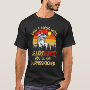 Retro Don't chess with Grampysaurus Du wirst Jura  T-Shirt