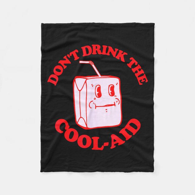 Retro Don't Drink The Cool-aid  Fleecedecke (Vorderseite)