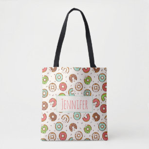 Retro-Donut-Muster im süßen, bunten Stil