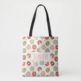 Retro Donut Muster Niedlicher Farbstil