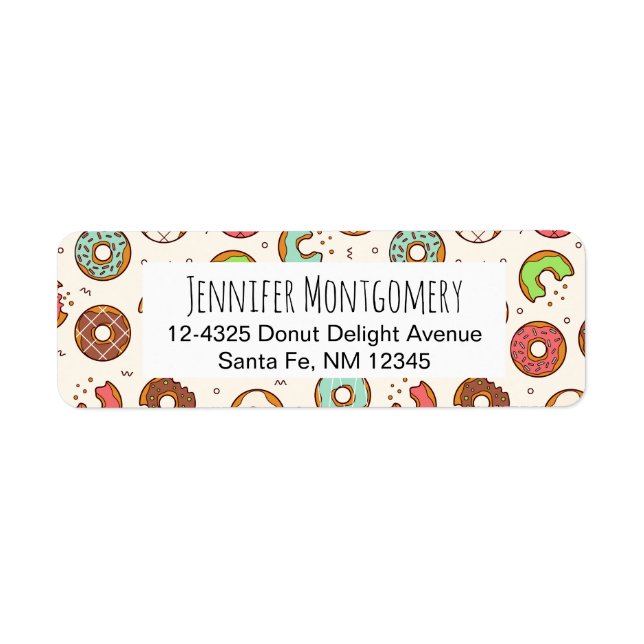 Retro Donut Muster Niedlicher Farbstil (Vorne)