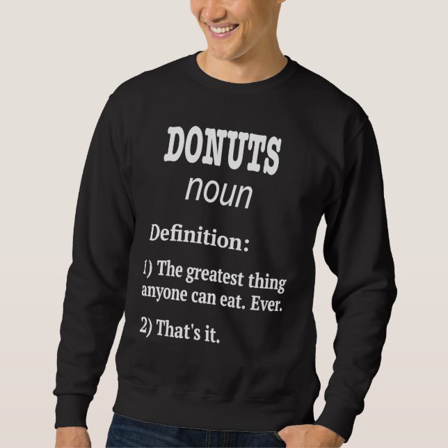 Retro Donuts Design  Donuts Fan Fake Definition Sweatshirt (Vorderseite)