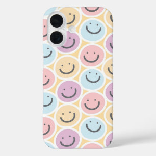Retro Doodle Smile Emoji iPhone 16 Hülle