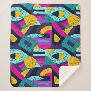 Retro Doodles: geometrische Pop Kunst. Sherpadecke