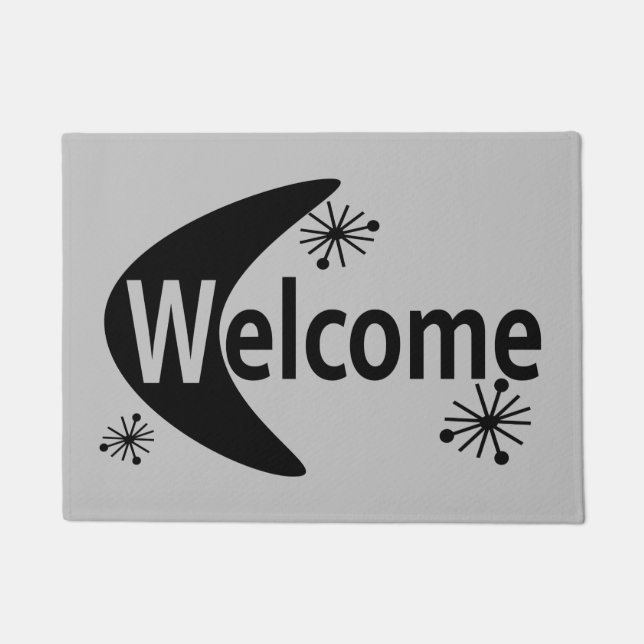 Retro Doormat DIY CUSTOM FARBE Mitte des Jahrhunde Fußmatte (Vorderseite)