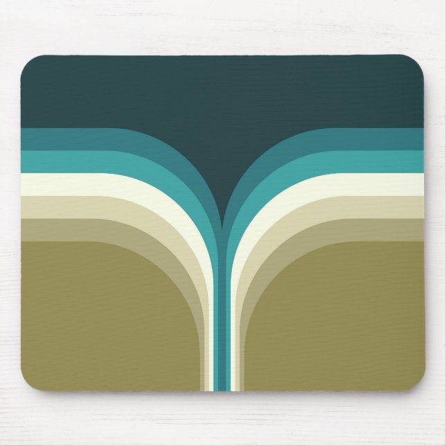 Retro-Doppelbogen-Dekoration Mousepad (Vorne)