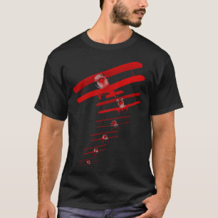 Retro Doppeldeckerformations-Luftfahrt T-Shirt