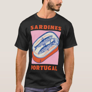 Retro-Dosen-Sardinen – Portugal Food Art T-Shirt