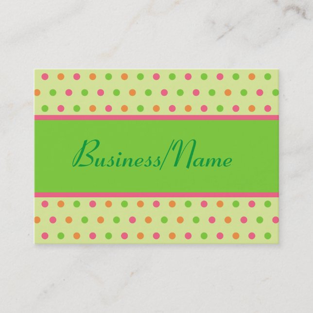 Retro Dot Business Card Visitenkarte (Vorderseite)