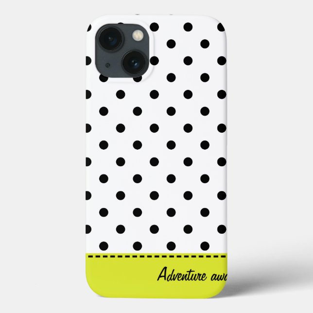 Retro Dots - Black&White iPad Case (Rückseite)
