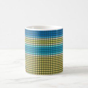 Retro Dots Farbenfrohe Streifen Regenbogen-Tasse Tasse