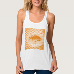 Retro Dots Gold Fish Tank Top