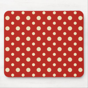 Retro Dots Vanilla & Strawberry Mousepad