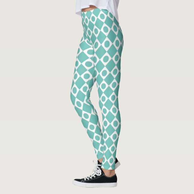Retro Dots weiß Leggings (Links)