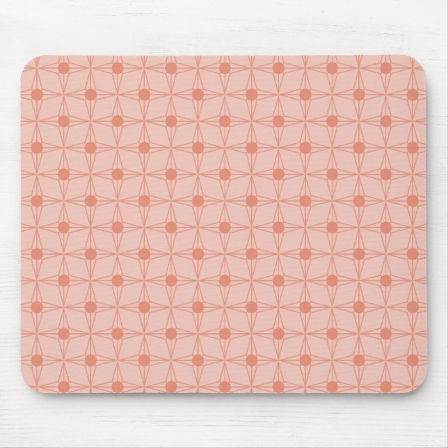 Retro Dotted Star Mousepad, Copper Mousepad (Vorne)