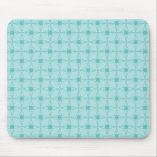 Retro Dotted Star Mousepad, Türkis Mousepad