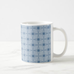 Retro Dotted Star Tasse, blau Tasse