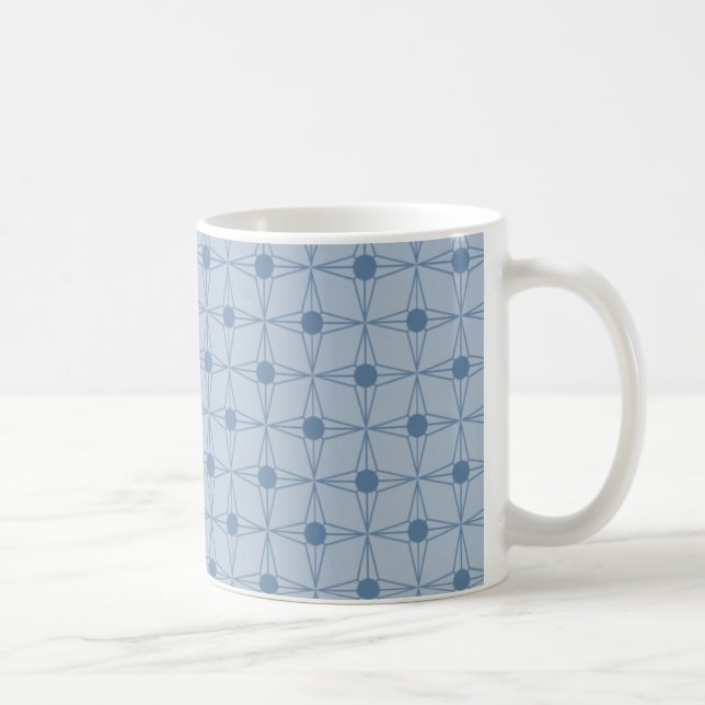 Retro Dotted Star Tasse, blau Tasse (Rechts)