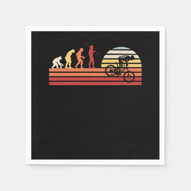 Retro Downhill Mountain Bike Vintag MTB Biker Serviette (Vorderseite)