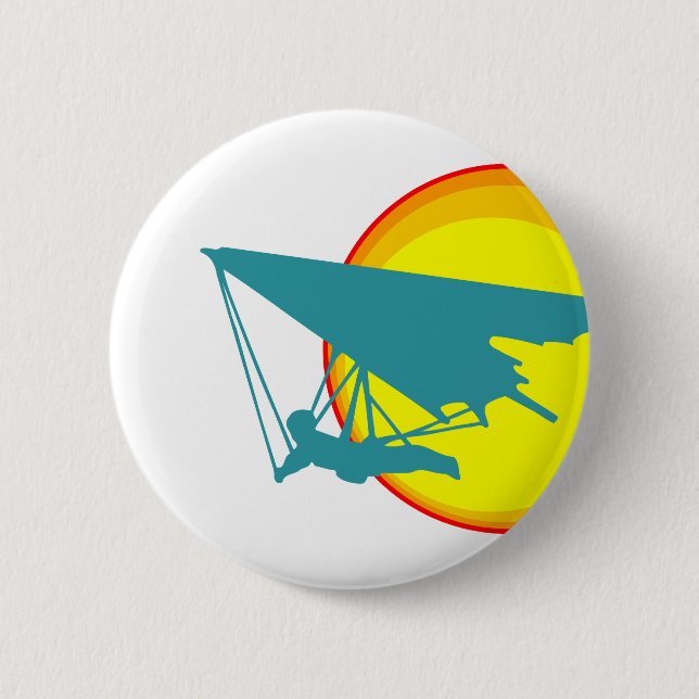 Retro-Drachengleiter Button (Vorderseite)