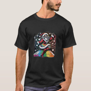 Retro Drag Queen LGBTQ Santa Xmas Funny Dance Lo T-Shirt