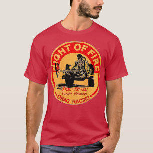 Retro-Drag-Racing-Nacht des Feuers T-Shirt