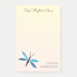 Retro Dragonfly Vintag Inspiriert Hand-Illustriert Post-it Klebezettel