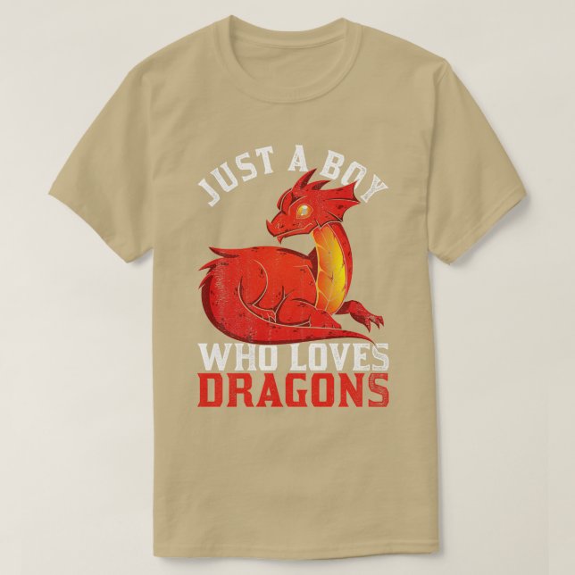 Retro Dragons Boy Dragon T-Shirt (Design vorne)