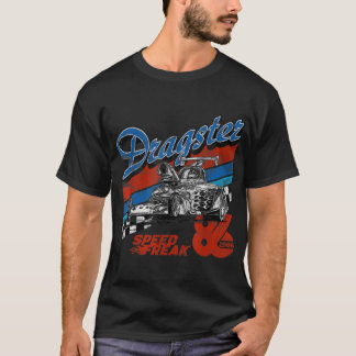 Retro Dragster Racing Strip Frisierte Auto Rennstr T-Shirt