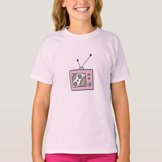 Retro Dreamland Cute Vintage TV Art T-Shirt (Vorderseite)