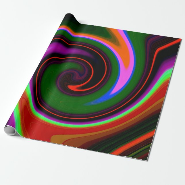 Retro drehen geschenkpapier (Ungerollt)
