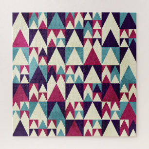 Retro Dreieck Geometrisches Nahtloses Muster Puzzle