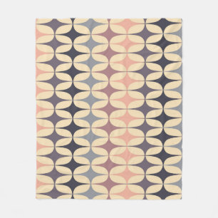 Retro Dreiecke Abstrakte geometrische Muster Fleecedecke