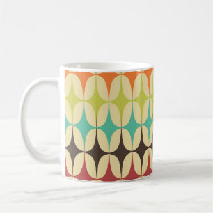 Retro-Dreiecke: Geometrisches Muster Kaffeetasse