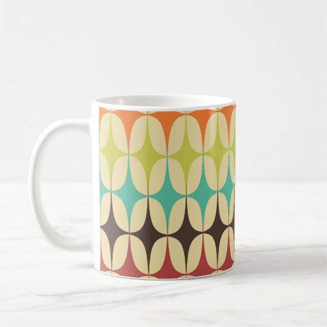 Retro-Dreiecke: Geometrisches Muster Kaffeetasse (Links)