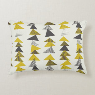 Retro Dreiecke: Variiertes Nahtloses Muster. Dekokissen